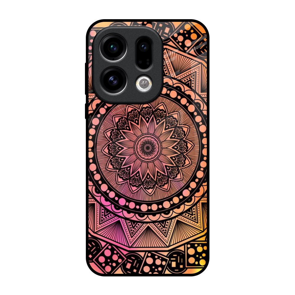 Floral Mandala Oppo Find X9 Glass Back Cover Online
