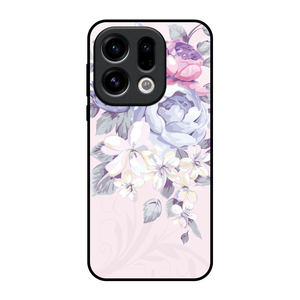 Elegant Floral Oppo Find X9 Glass Back Cover Online