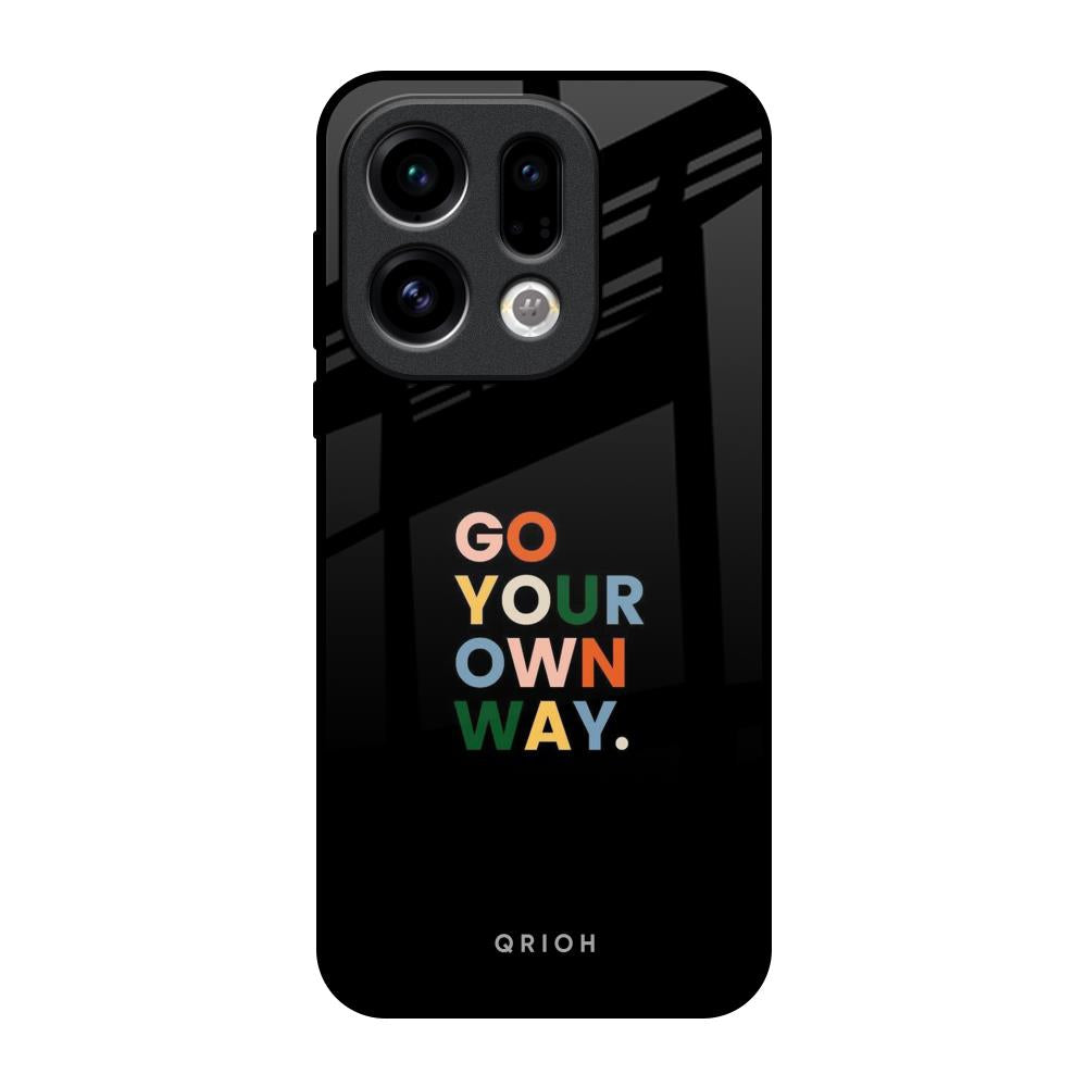 Go Your Own Way Oppo Find X9 Glass Back Cover Online