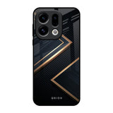 Sleek Golden & Navy Oppo Find X9 Glass Back Cover Online