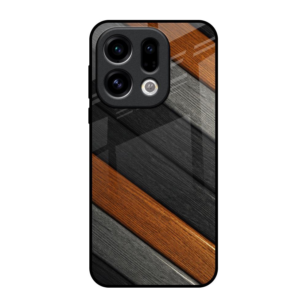 Tri Color Wood Oppo Find X9 Glass Back Cover Online