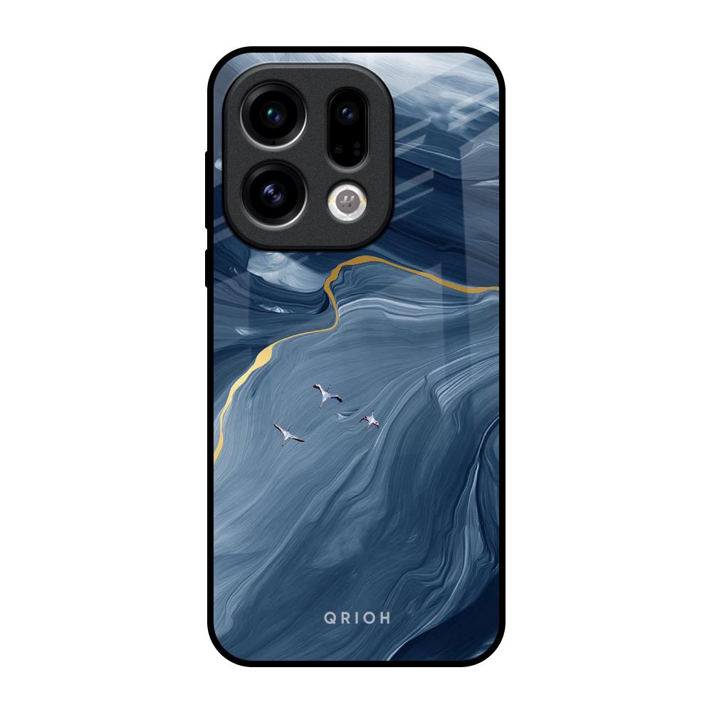 Deep Ocean Marble Oppo Find X9 Glass Back Cover Online
