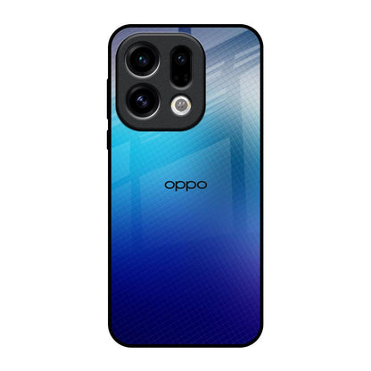 Blue Rhombus Pattern Oppo Find X9 Glass Back Cover Online