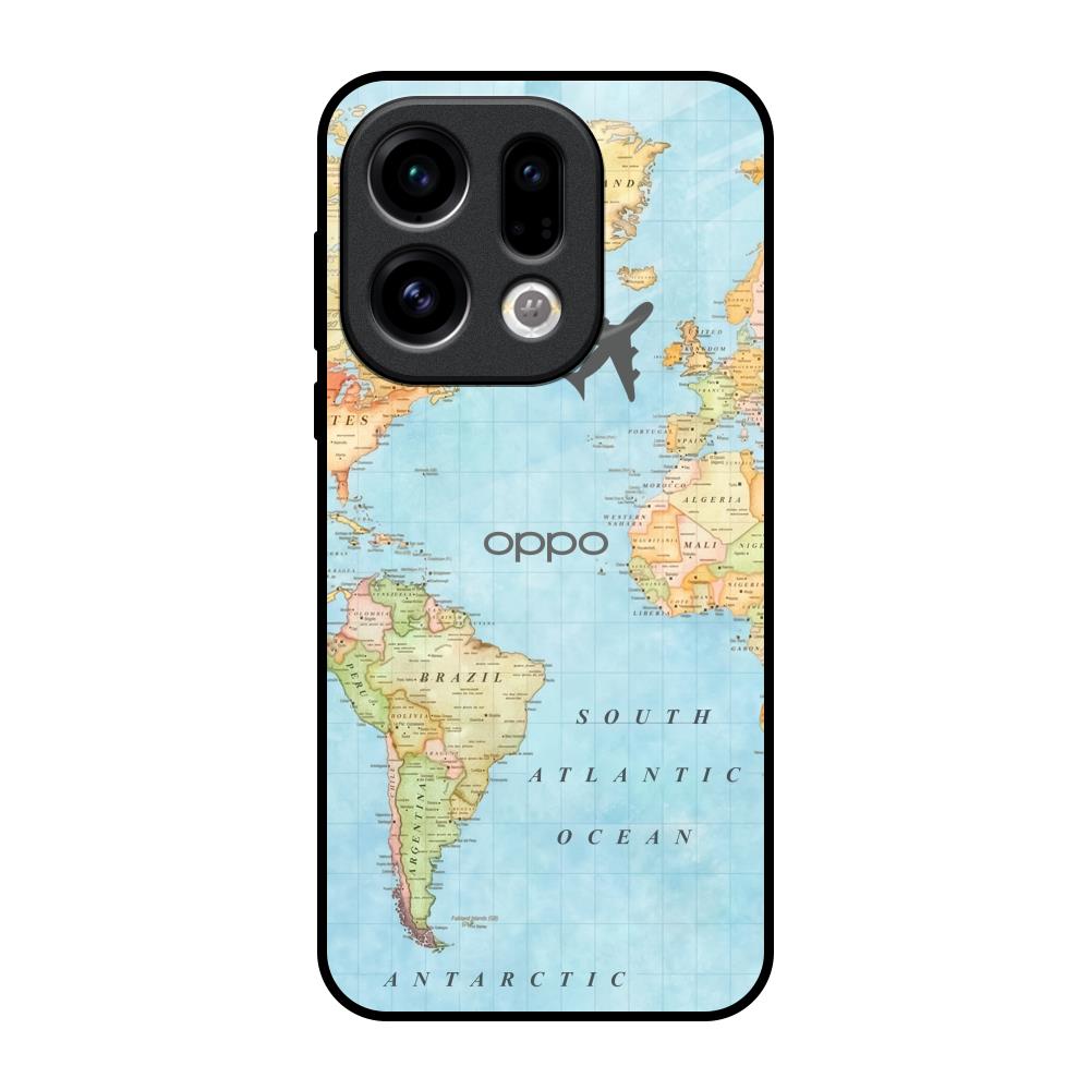 Fly Around The World Oppo Find X9 Glass Back Cover Online