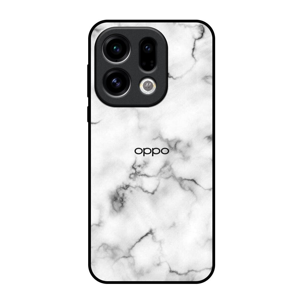 Satin White Marble Oppo Find X9 Glass Back Cover Online