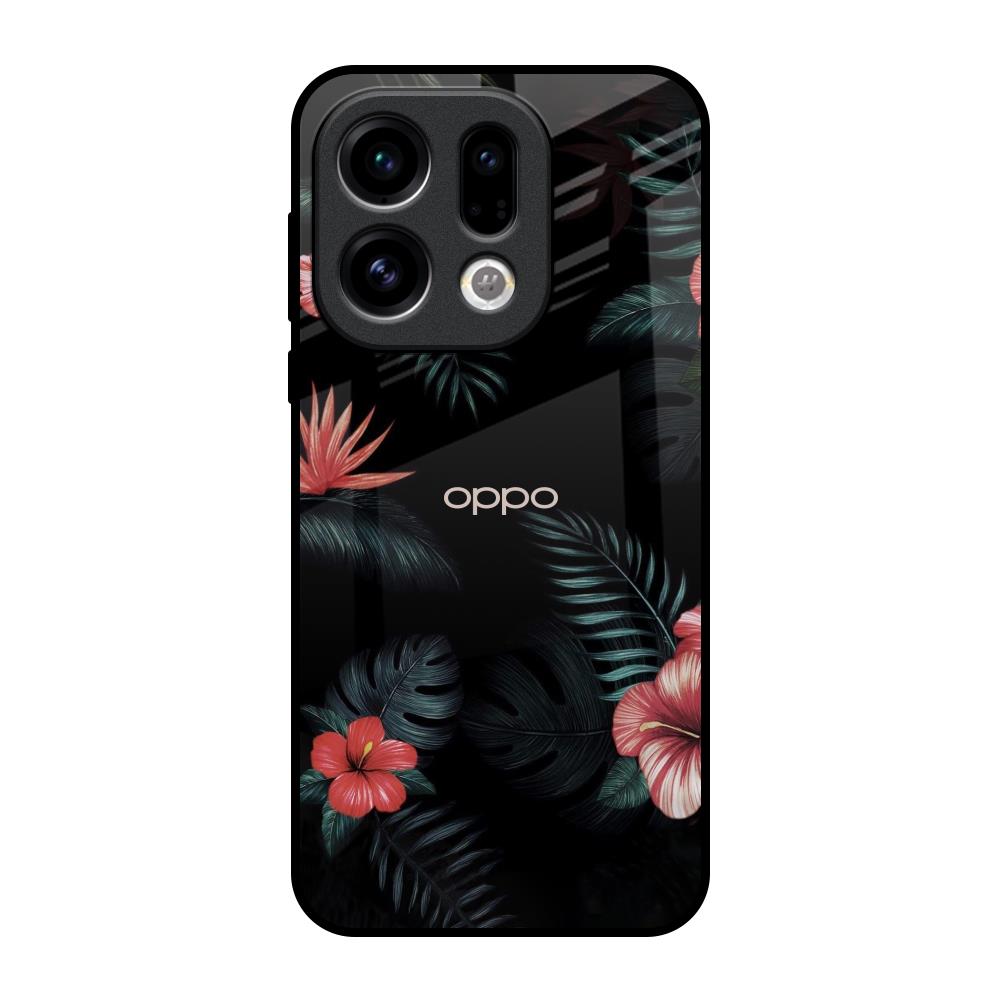 Tropical Art Flower Oppo Find X9 Glass Back Cover Online
