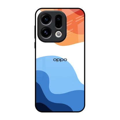 Wavy Color Pattern Oppo Find X9 Glass Back Cover Online