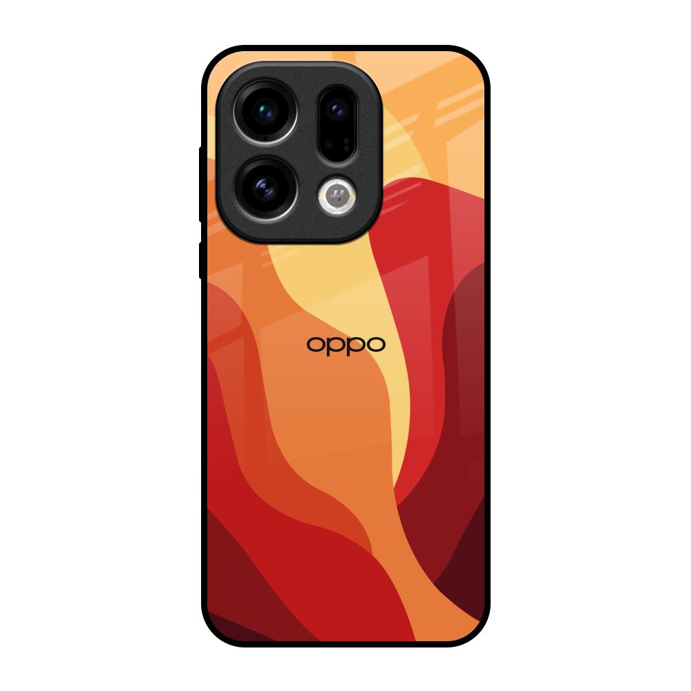 Magma Color Pattern Oppo Find X9 Glass Back Cover Online