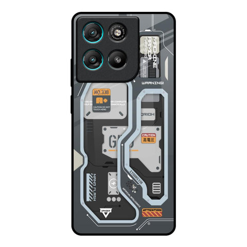 Retro Futuristic Motorola Edge G67 Power Glass Back Cover Online
