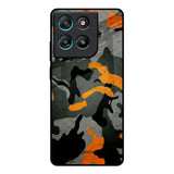 Camouflage Orange Motorola Edge G67 Power Glass Back Cover Online