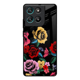 Floral Decorative Motorola Edge G67 Power Glass Back Cover Online