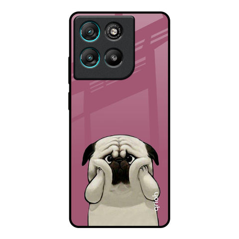 Funny Pug Face Motorola Edge G67 Power Glass Back Cover Online