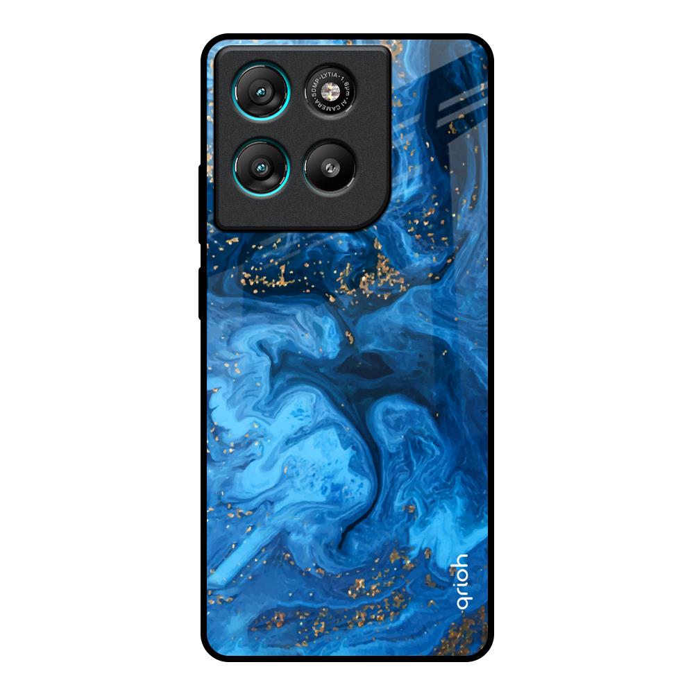 Gold Sprinkle Motorola Edge G67 Power Glass Back Cover Online
