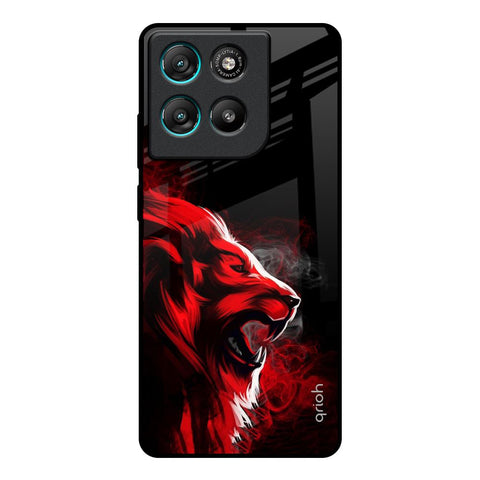 Red Angry Lion Motorola Edge G67 Power Glass Back Cover Online