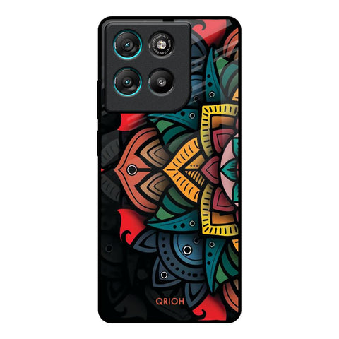 Retro Gorgeous Flower Motorola Edge G67 Power Glass Back Cover Online