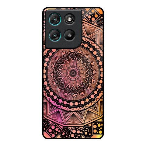 Floral Mandala Motorola Edge G67 Power Glass Back Cover Online