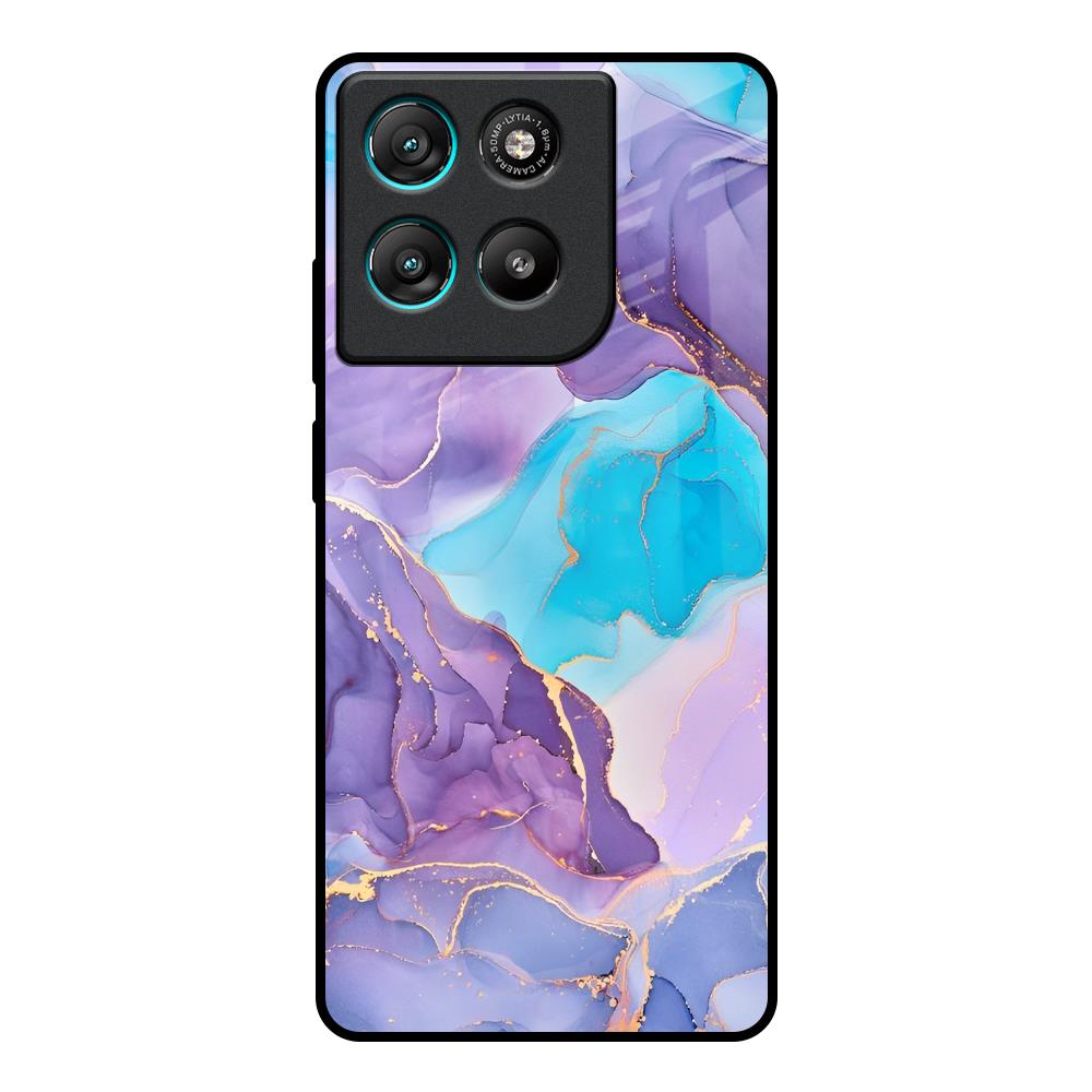 Alcohol ink Marble Motorola Edge G67 Power Glass Back Cover Online