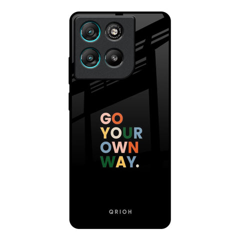 Go Your Own Way Motorola Edge G67 Power Glass Back Cover Online