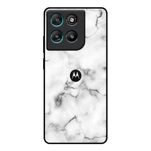 Satin White Marble Motorola Edge G67 Power Glass Back Cover Online