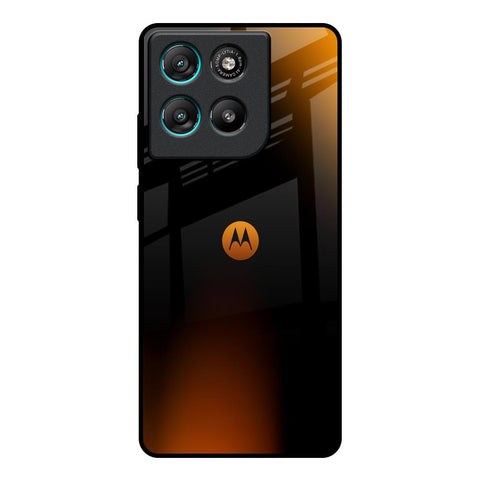 Orange Black Fusion Motorola Edge G67 Power Glass Back Cover Online