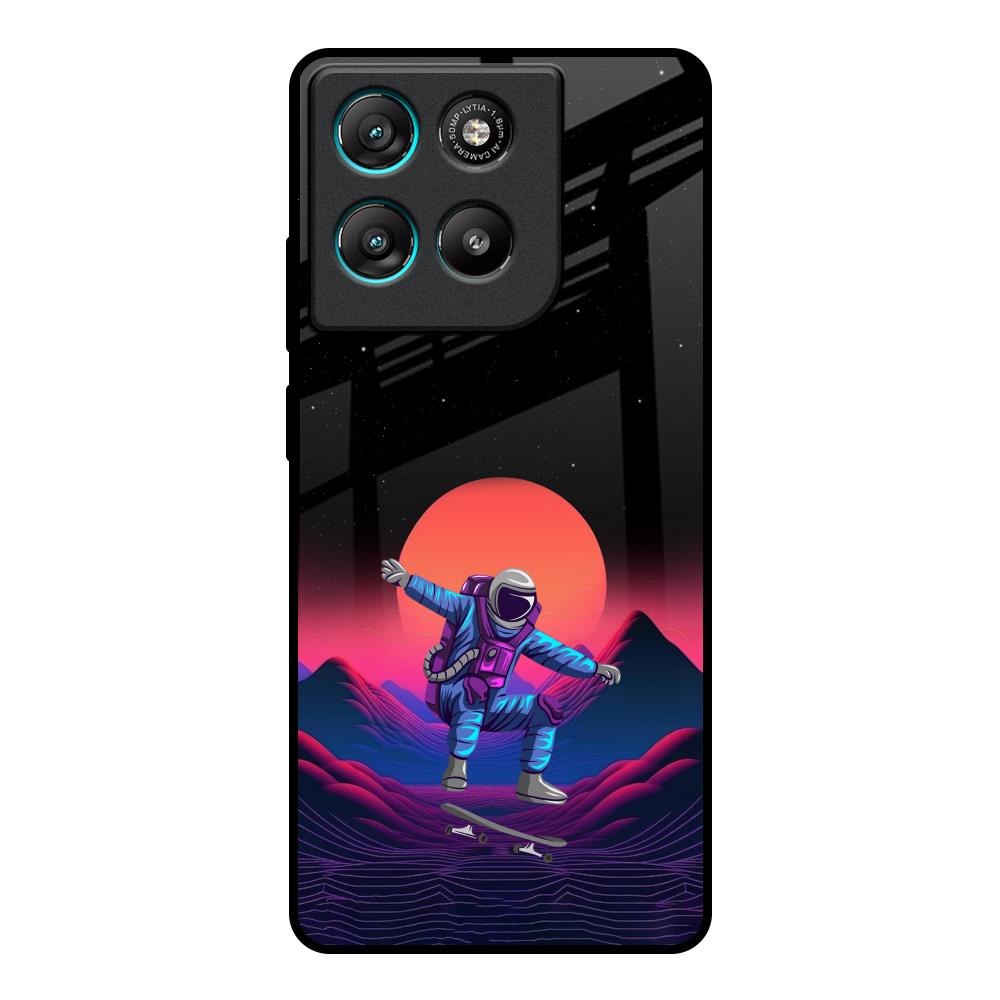 Retro Astronaut Motorola Edge G57 Power Glass Back Cover Online