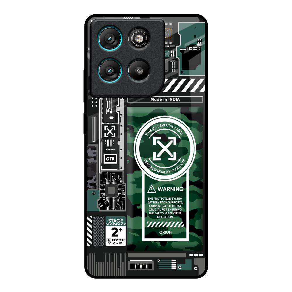 Green Camo Circuit Motorola Edge G57 Power Glass Back Cover Online