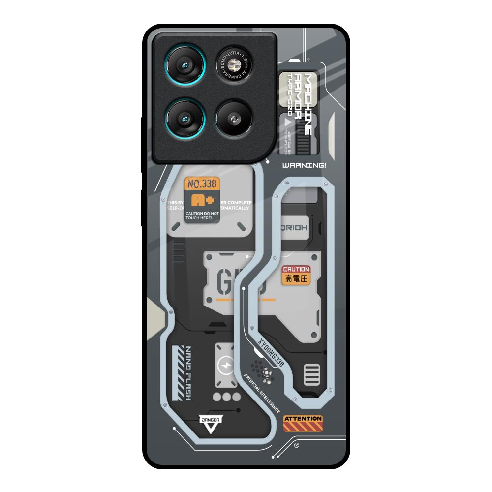 Retro Futuristic Motorola Edge G57 Power Glass Back Cover Online