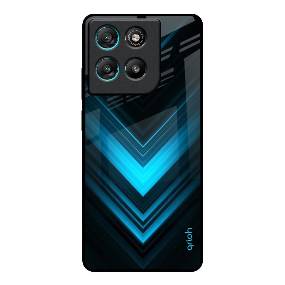 Vertical Blue Arrow Motorola Edge G57 Power Glass Back Cover Online