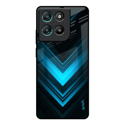 Vertical Blue Arrow Motorola Edge G57 Power Glass Back Cover Online