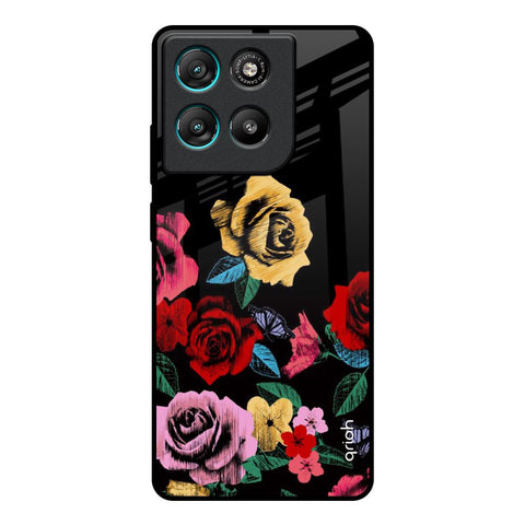 Floral Decorative Motorola Edge G57 Power Glass Back Cover Online