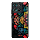 Retro Gorgeous Flower Motorola Edge G57 Power Glass Back Cover Online