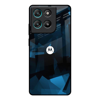 Polygonal Blue Box Motorola Edge G57 Power Glass Back Cover Online