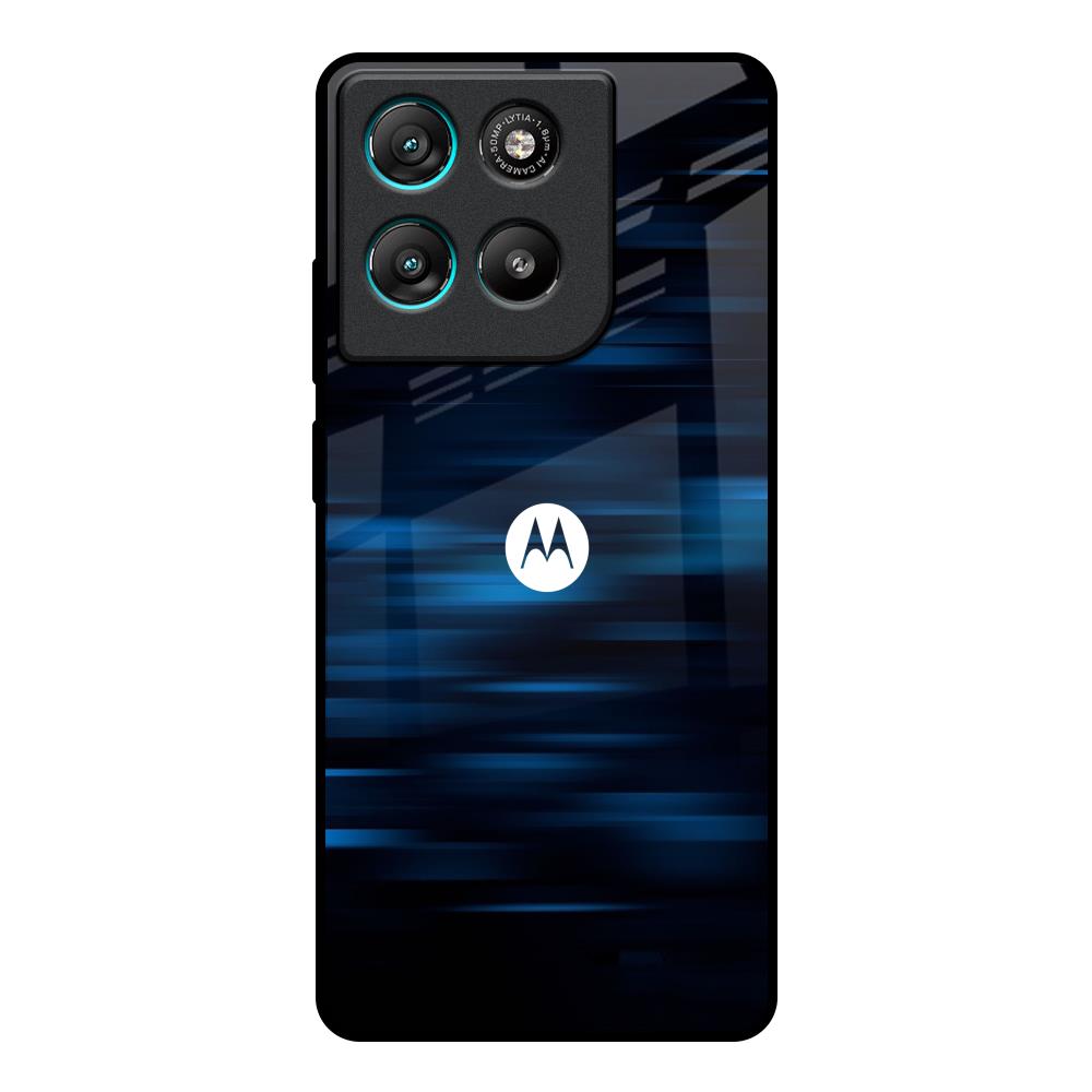 Blue Rough Abstract Motorola Edge G57 Power Glass Back Cover Online