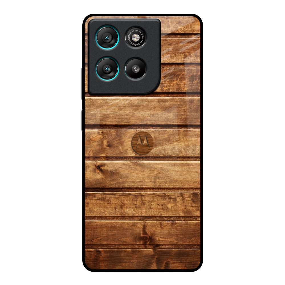 Wooden Planks Motorola Edge G57 Power Glass Back Cover Online