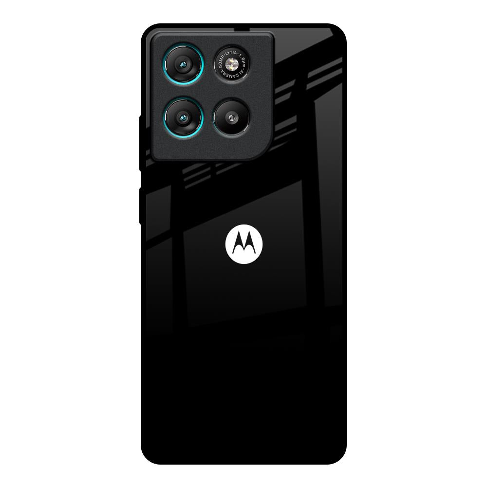 Jet Black Motorola Edge G57 Power Glass Back Cover Online