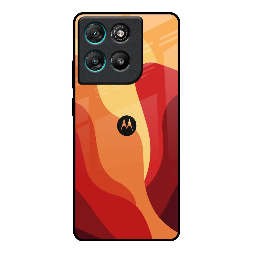 Magma Color Pattern Motorola Edge G57 Power Glass Back Cover Online
