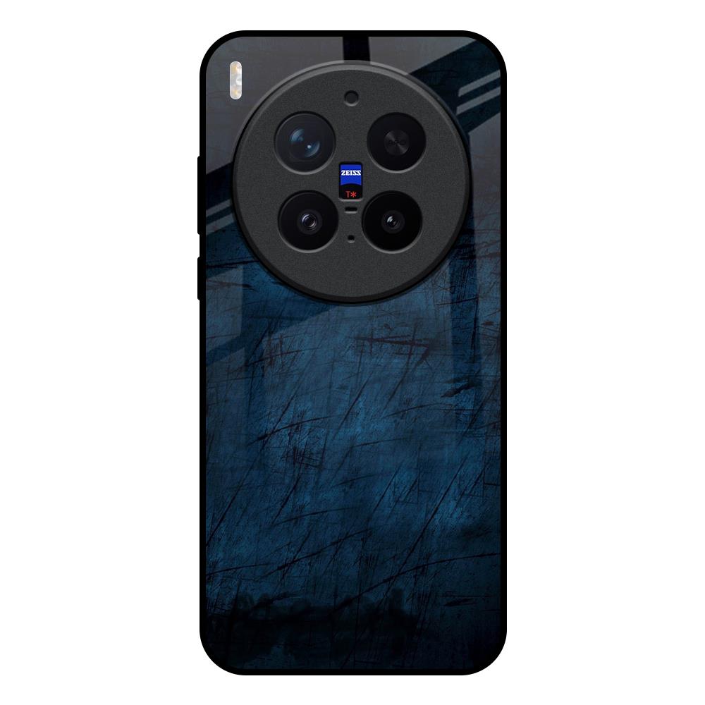 Dark Blue Grunge Vivo X300 Pro 5G Glass Back Cover Online