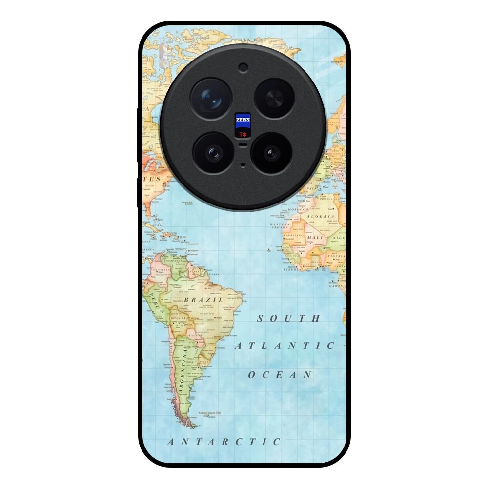 Travel Map Vivo X300 Pro 5G Glass Back Cover Online