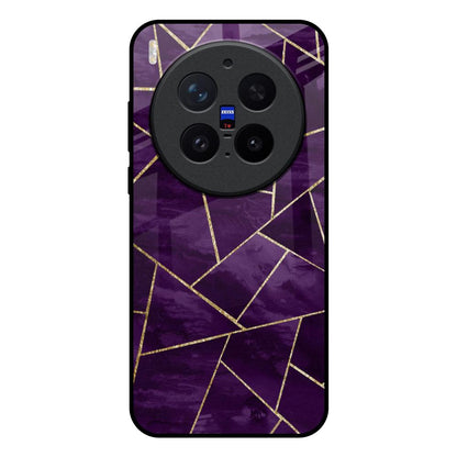 Geometric Purple Vivo X300 Pro 5G Glass Back Cover Online