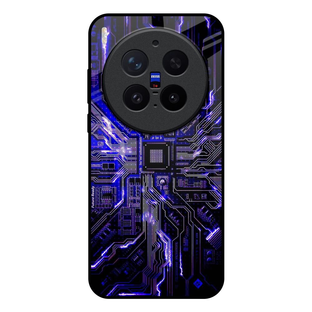 Techno Color Pattern Vivo X300 Pro 5G Glass Back Cover Online