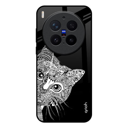 Kitten Mandala Vivo X300 Pro 5G Glass Back Cover Online