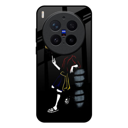 Luffy Line Art Vivo X300 Pro 5G Glass Back Cover Online