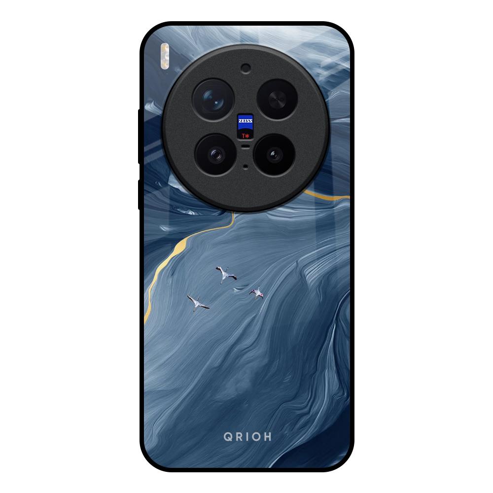 Deep Ocean Marble Vivo X300 Pro 5G Glass Back Cover Online