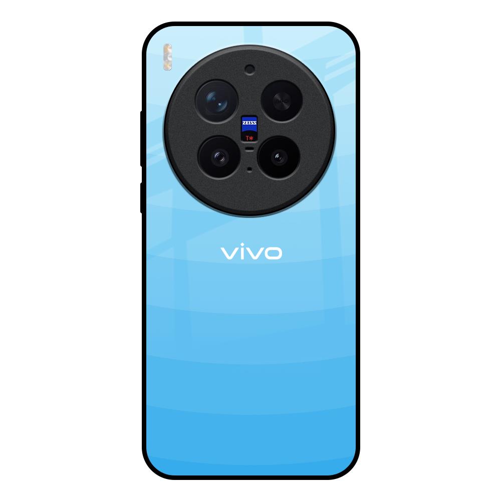 Wavy Blue Pattern Vivo X300 Pro 5G Glass Back Cover Online