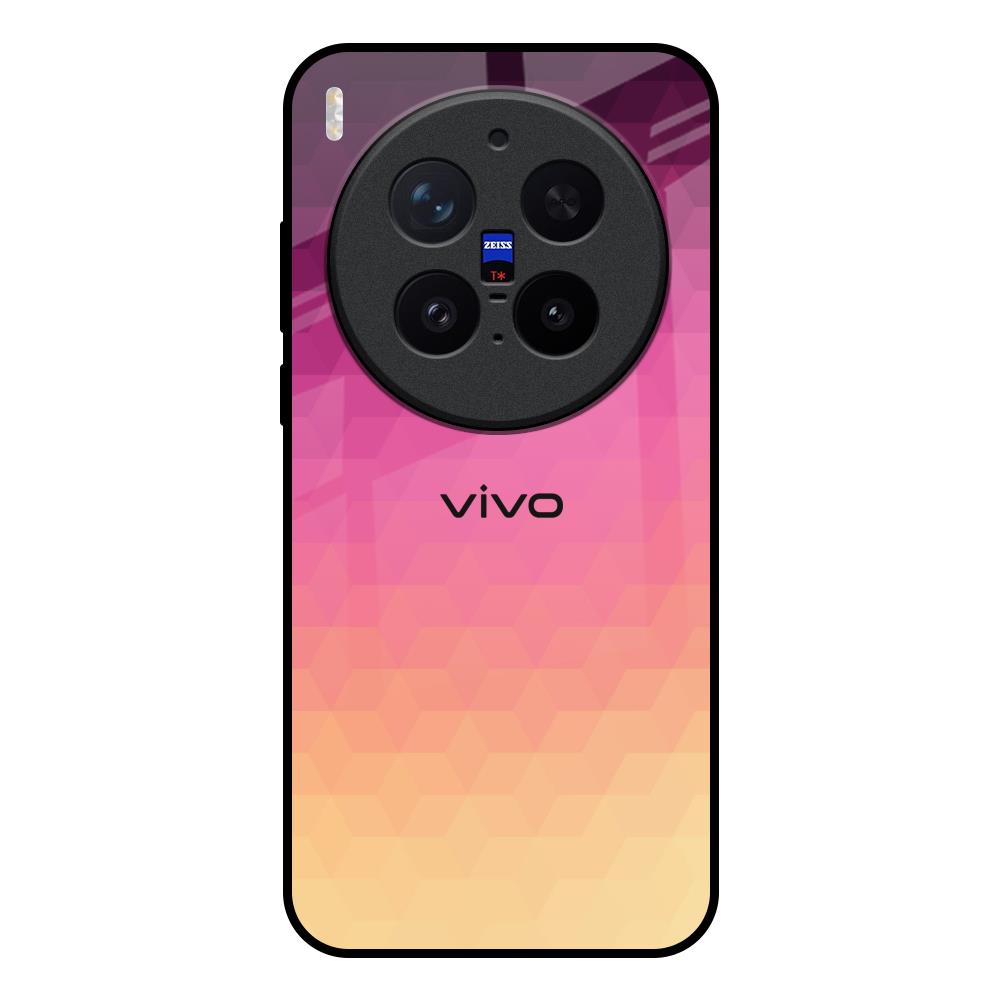 Geometric Pink Diamond Vivo X300 Pro 5G Glass Back Cover Online