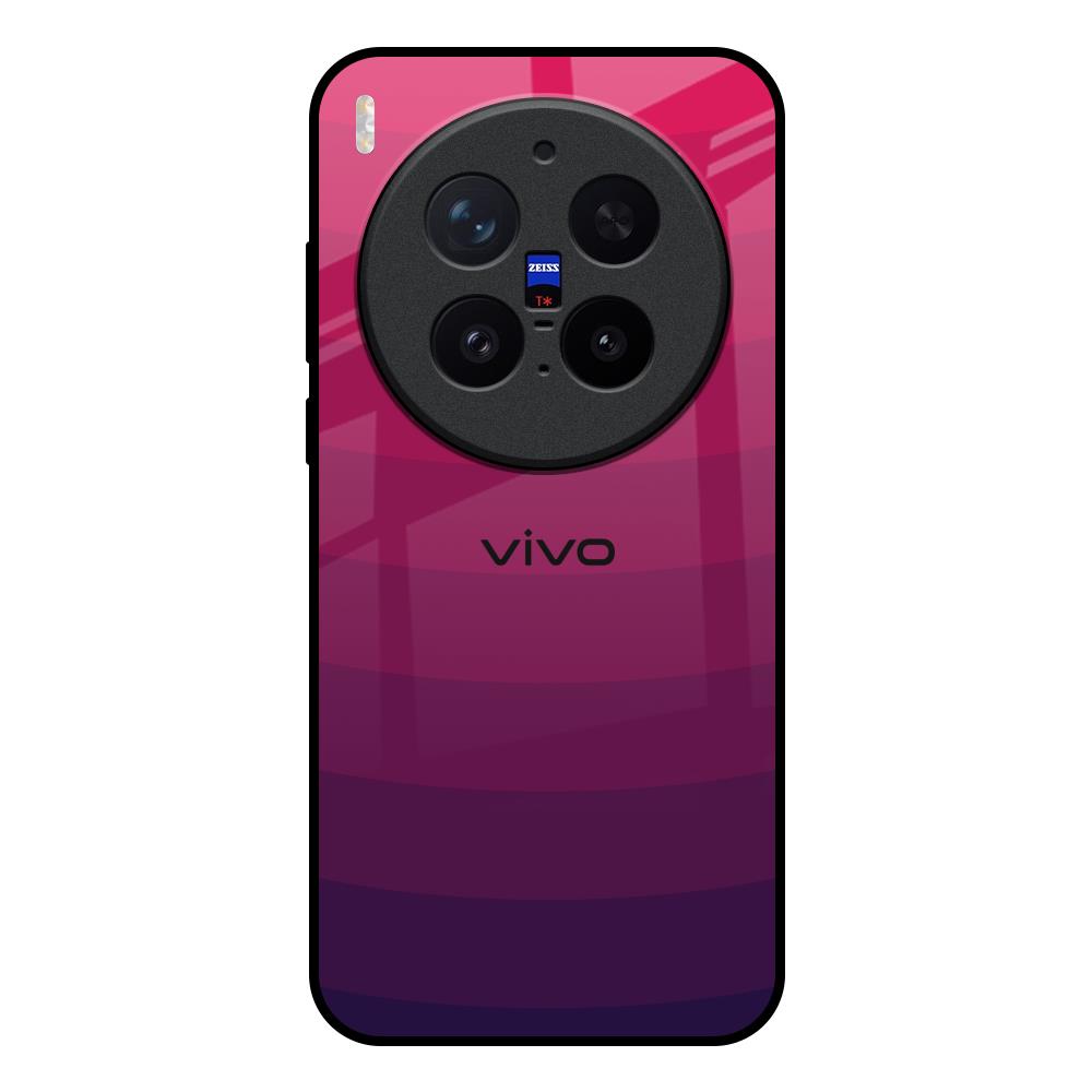 Wavy Pink Pattern Vivo X300 Pro 5G Glass Back Cover Online
