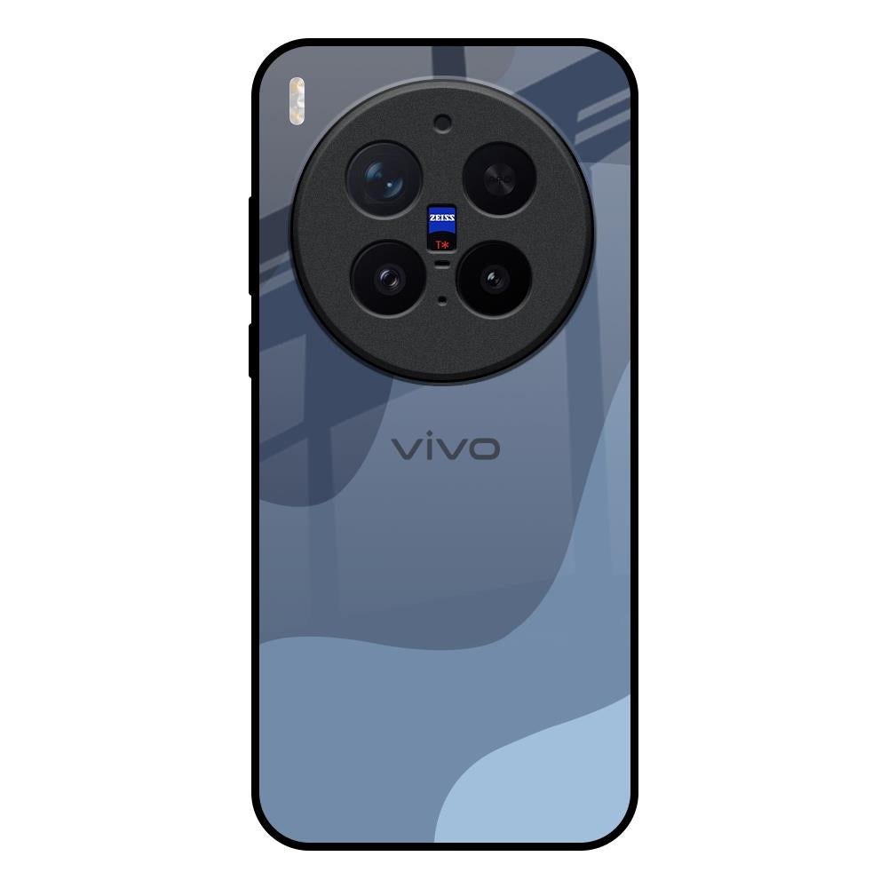 Navy Blue Ombre Vivo X300 Pro 5G Glass Back Cover Online