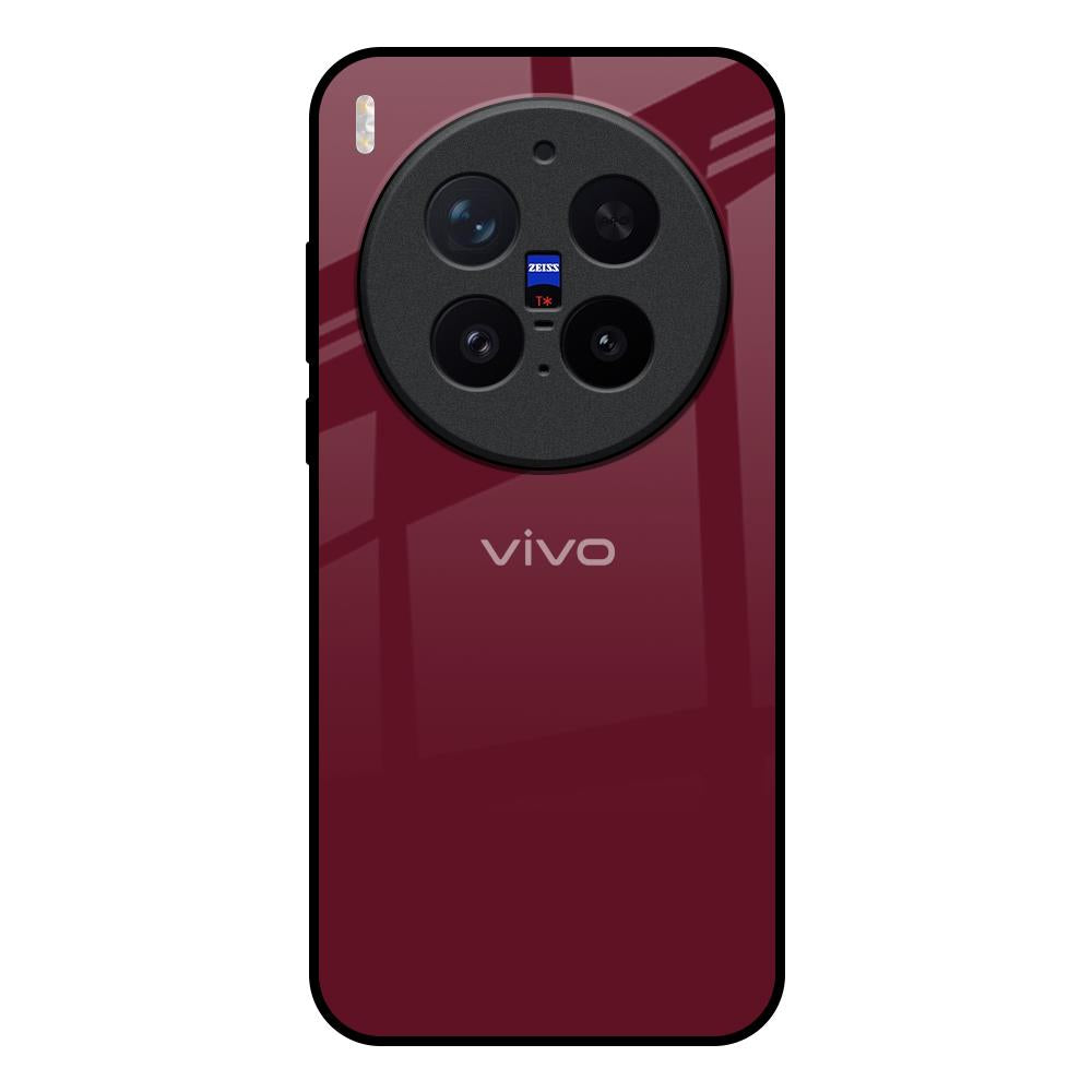 Classic Burgundy Vivo X300 Pro 5G Glass Back Cover Online