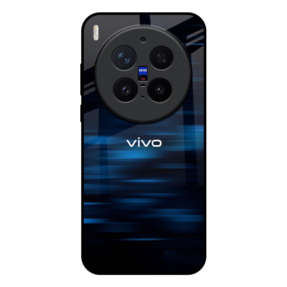 Blue Rough Abstract Vivo X300 Pro 5G Glass Back Cover Online