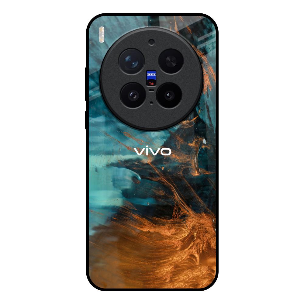 Golden Splash Vivo X300 Pro 5G Glass Back Cover Online